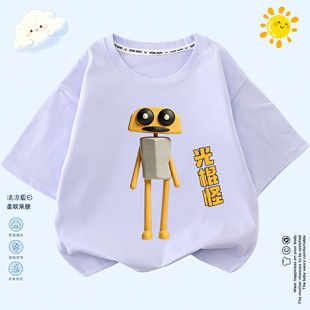 pizzy'sr parlor苏西的餐厅光鬼怪儿童印花短袖男女童夏季薄款T恤