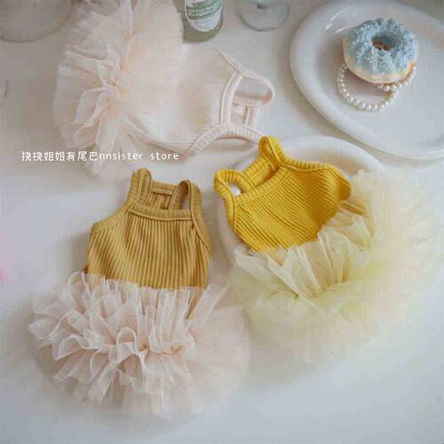 宠物公主裙猫咪衣服春夏季结婚纱礼服芭蕾泰迪狗狗生日蓬蓬裙纱裙