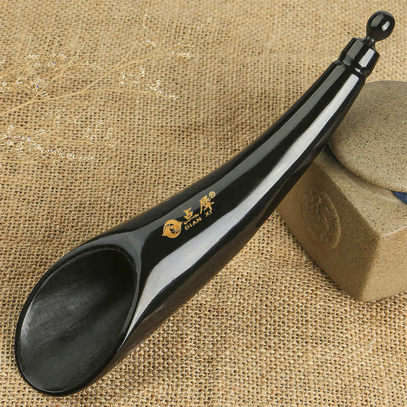 点犀天然牛角桶刮痧筒点穴按摩拨筋棒足疗仪器工具全身通用送爸爸