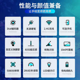 绘王Q620M无线手绘板电子绘图板写字输入手写板电脑绘画板数位板
