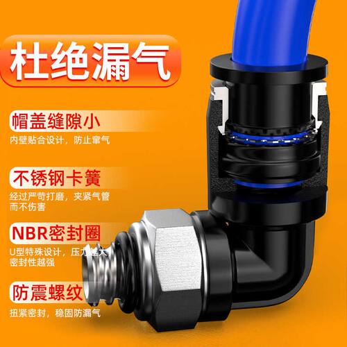 气动快速接头微型迷你气管快插PL4-M3/6-M4/3-M5/M6螺纹弯头快插