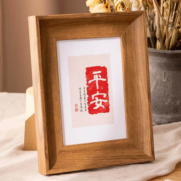 洗照片做成相框美式复古框架6寸7 8A4小摆台展示桌面摆件画框挂墙