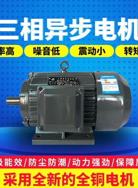 三相大功率电动机 ye2-180-6极15KW耐用全铜芯足功率机械设备配套