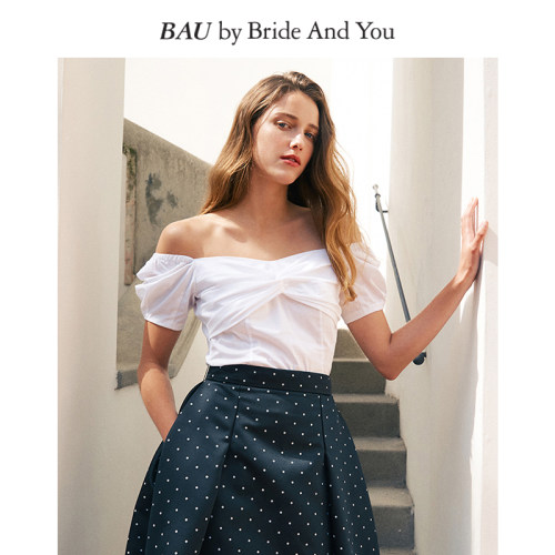 BAUbyBrideAndYou泡泡袖衬衫