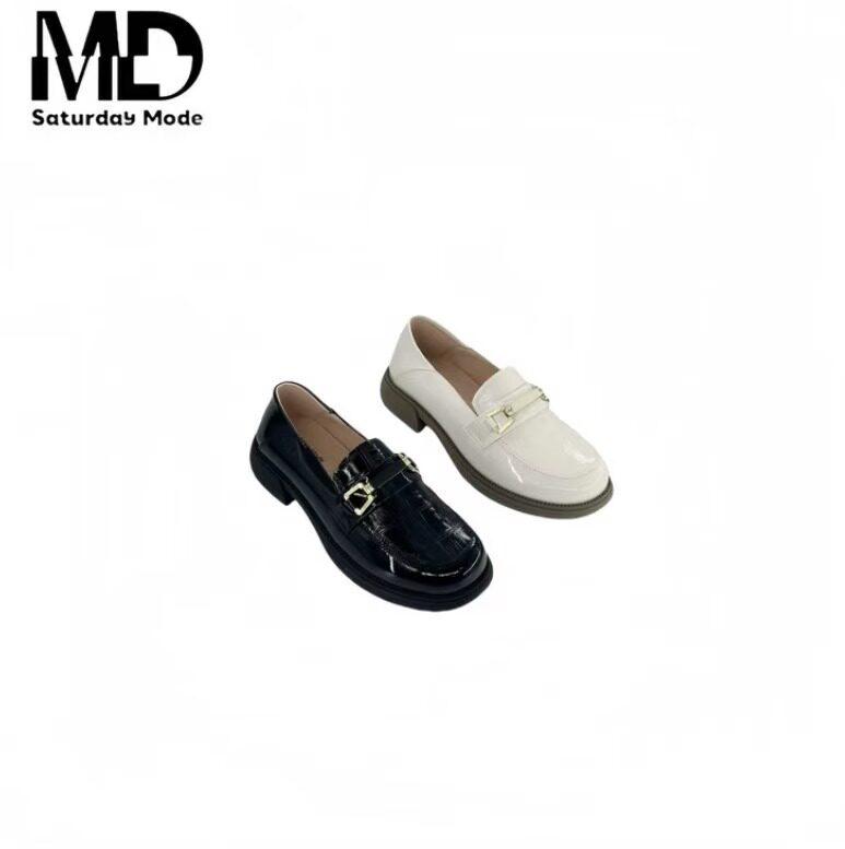 MDD3112E48一脚蹬英伦风中口圆头薄款乐福鞋时尚