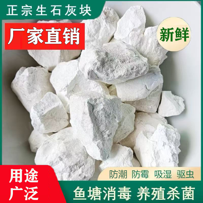 新鲜石灰生石灰块农用生石灰鱼塘养殖除燥剂消毒家用食用杀菌食品