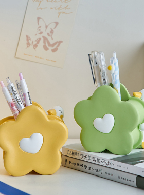 卡通创意可爱治愈系笔筒小摆件收纳盒办公室学生桌面装饰生日礼物