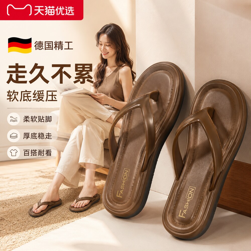 厚底夹脚人字拖鞋女鞋子