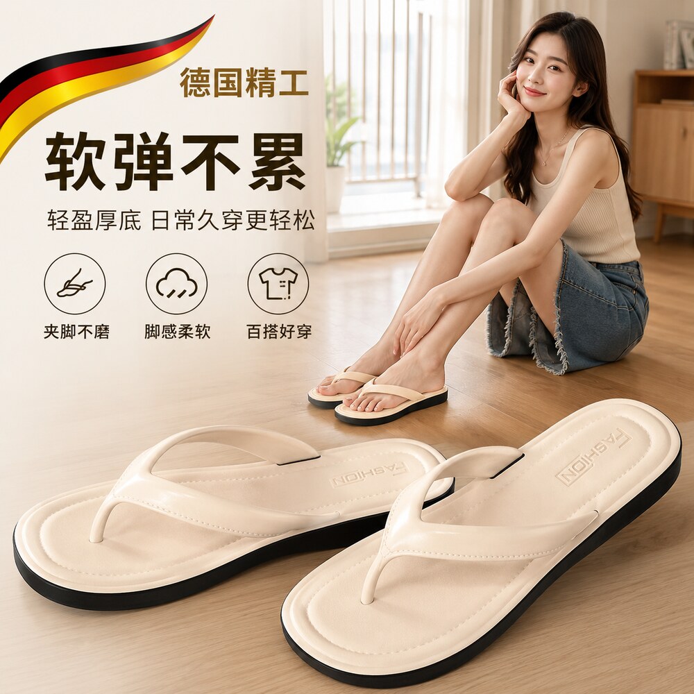 【德国精工】防滑软底拖鞋