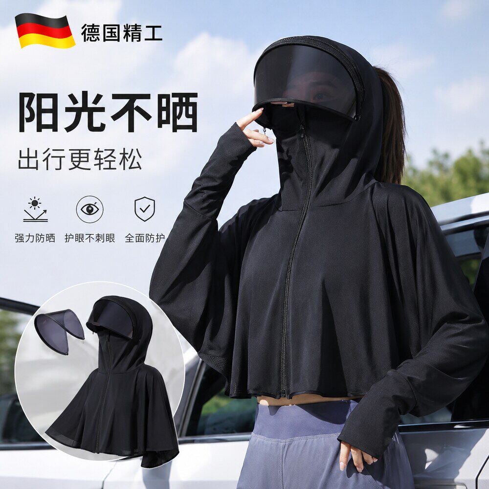 【德国精工】冰丝防晒面罩