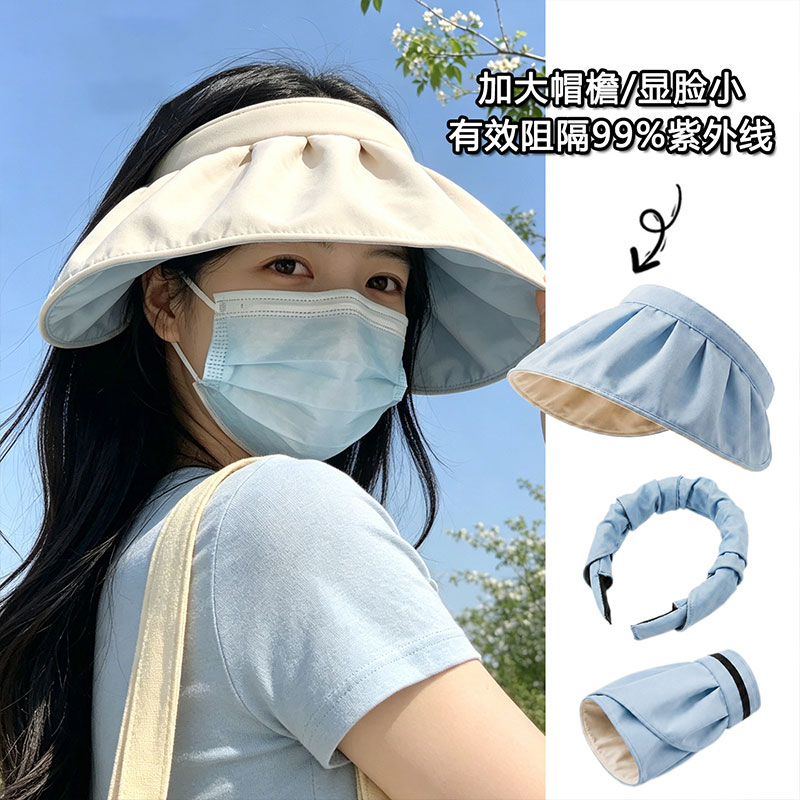防晒帽女抗UV大帽沙滩