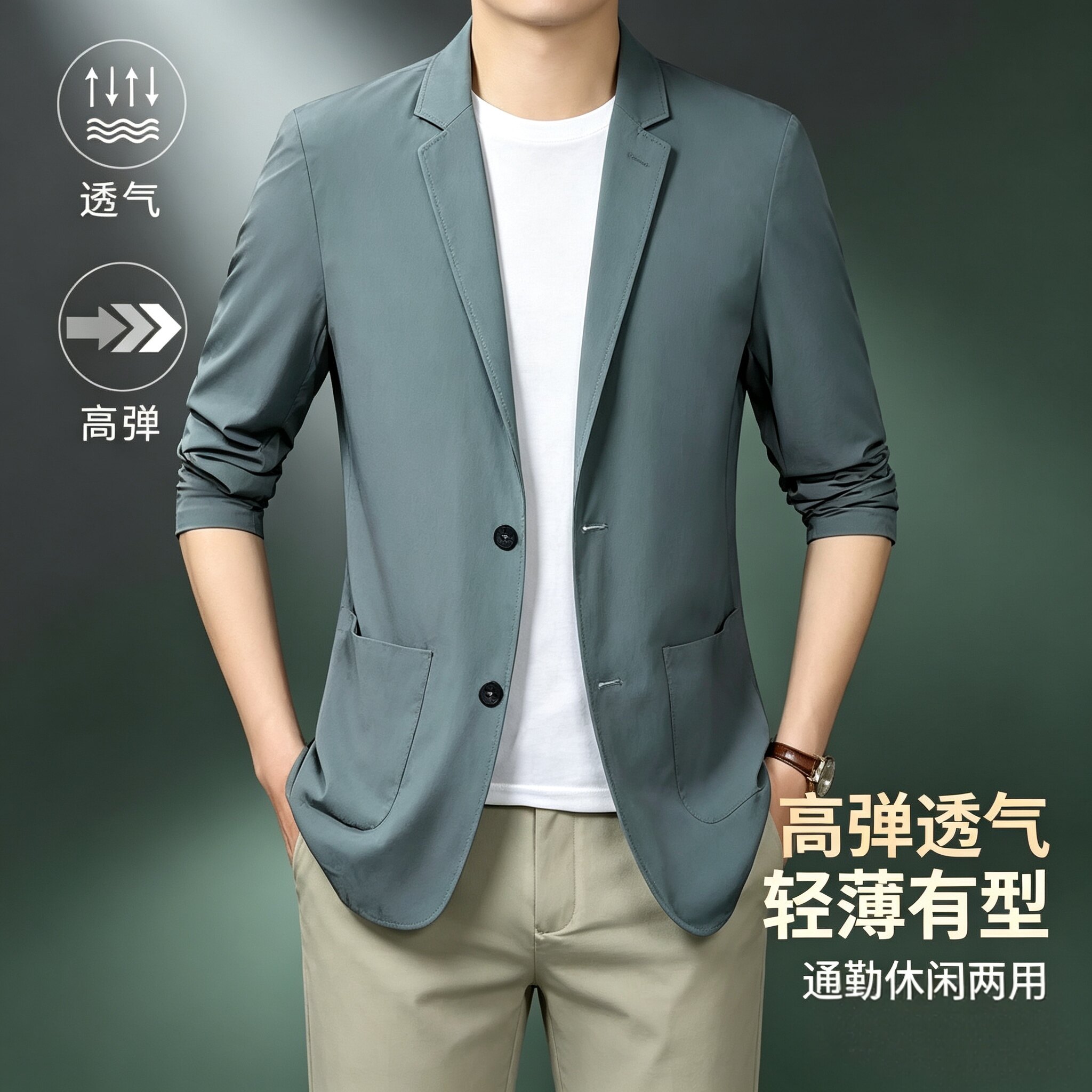 西服男士超夏季薄款休闲