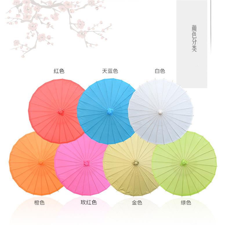 小纸伞油纸伞幼儿园DIY空白纸伞手工绘画彩色装饰广告工艺伞图片