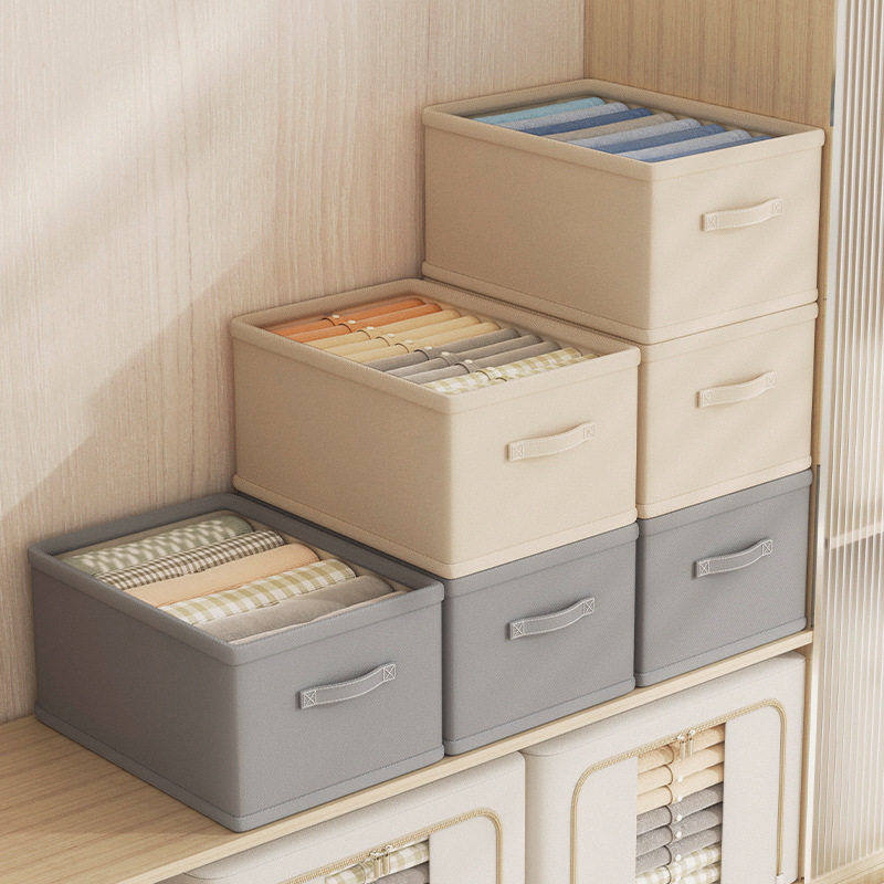 家用棉麻大号无格收纳盒抽屉式无盖折叠收纳箱内衣袜子整理储物盒,收纳整理,首饰盒,淘宝优惠券,粉丝福利购,淘宝优惠卷