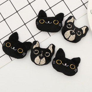 毛绒玩具胸针配件可爱黑狗黑猫玩具配件可来样批发服装 韩版 辅料