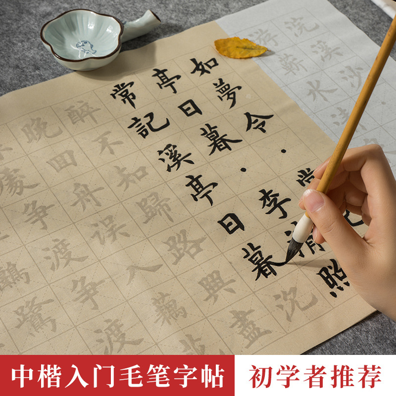 中楷毛笔字帖练字专用初学者小学生楷书欧楷书法入门临摹毛笔