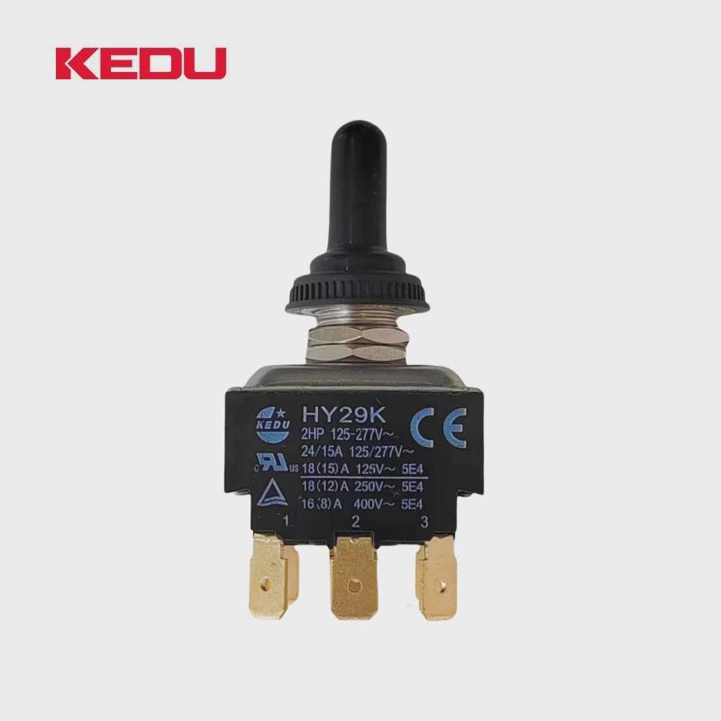 KEDU科都HY29E 29D 29K二/三档2/3档4/6/9脚钮子开关摇臂拨动开关