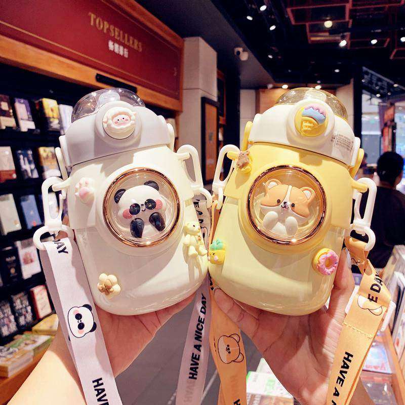 保温杯女生高颜值2025新款儿童大肚吸管保温水杯女大容量可爱水壶,餐饮具,保冷/保温杯,淘宝优惠券,粉丝福利购,淘宝优惠卷