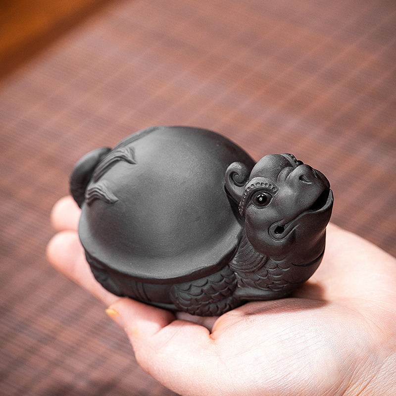 茶桌招财龙龟精品可养紫砂装饰品