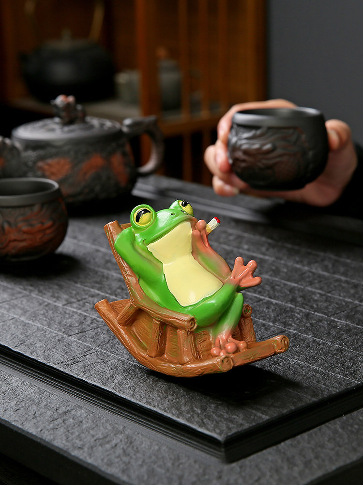 茶宠可养变色创意摇摇蛙茶玩茶桌茶台茶盘装饰品茶具配件精品摆件,餐饮具,茶宠摆件,淘宝优惠券,粉丝福利购,淘宝优惠卷