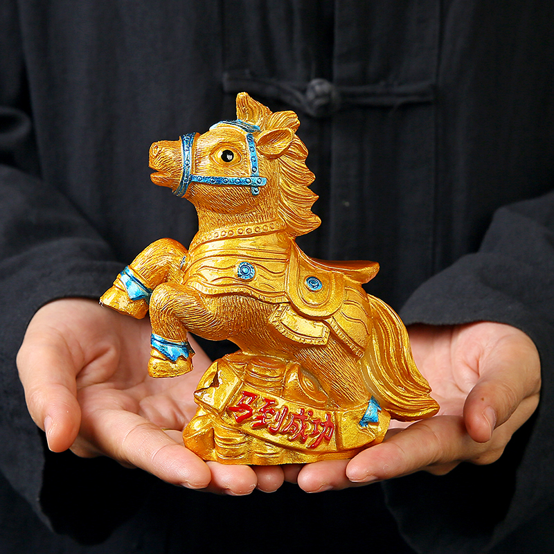 马到成功伴手礼变色茶宠摆件精品