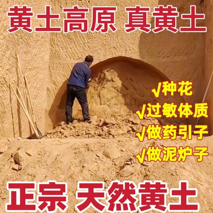 正宗黄土高原黄土天然优质田园土通用土壤种植养殖儿童玩的黄土泥