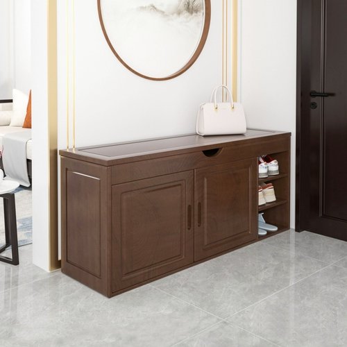 新中式实木鞋柜家用多层收纳一体