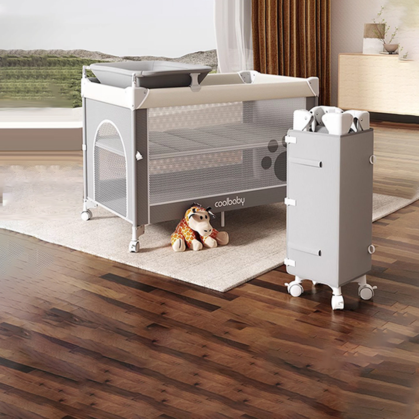 coolbaby婴儿床可折叠拼接大床新生儿宝宝床多功能可移动bb床9162,住宅家具,婴儿床,淘宝优惠券,粉丝福利购,淘宝优惠卷