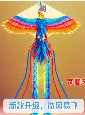 凤凰风筝2025年潍坊新款国潮儿童微风易飞成大人专用档长尾好飞