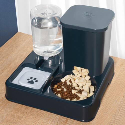 自动喂食器猫碗狗碗狗盆饮水一体猫食盆宠物狗狗粮食盆喝水大容量