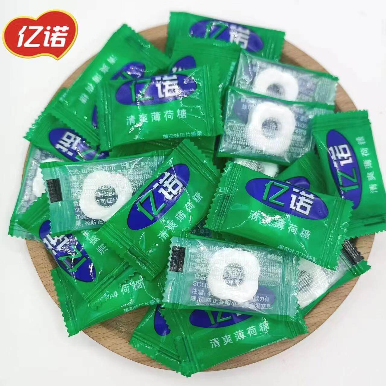 亿诺清爽圈圈薄荷糖清凉糖酒店餐饮面用糖果清口气糖果休闲零食店图片