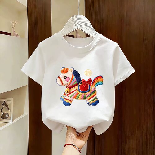 小马衣服女童短袖t恤纯棉2026