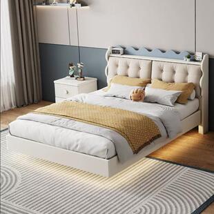 4I全实木儿童床男孩单人床储物床小户型儿童房1米5男童床女孩公主