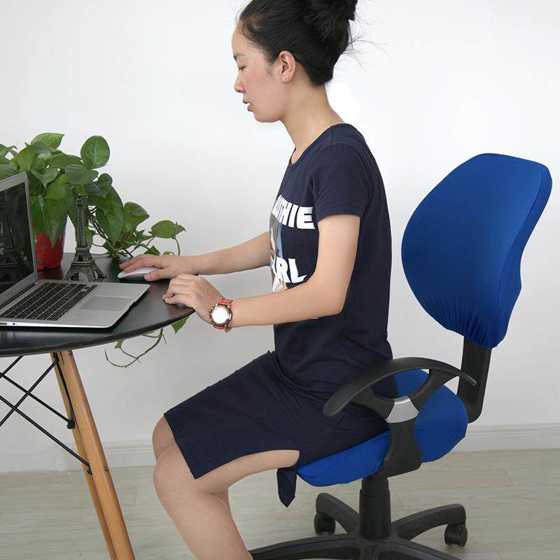 电脑椅套分体半款转椅套公椅背套电脑扶手罩电脑椅子套