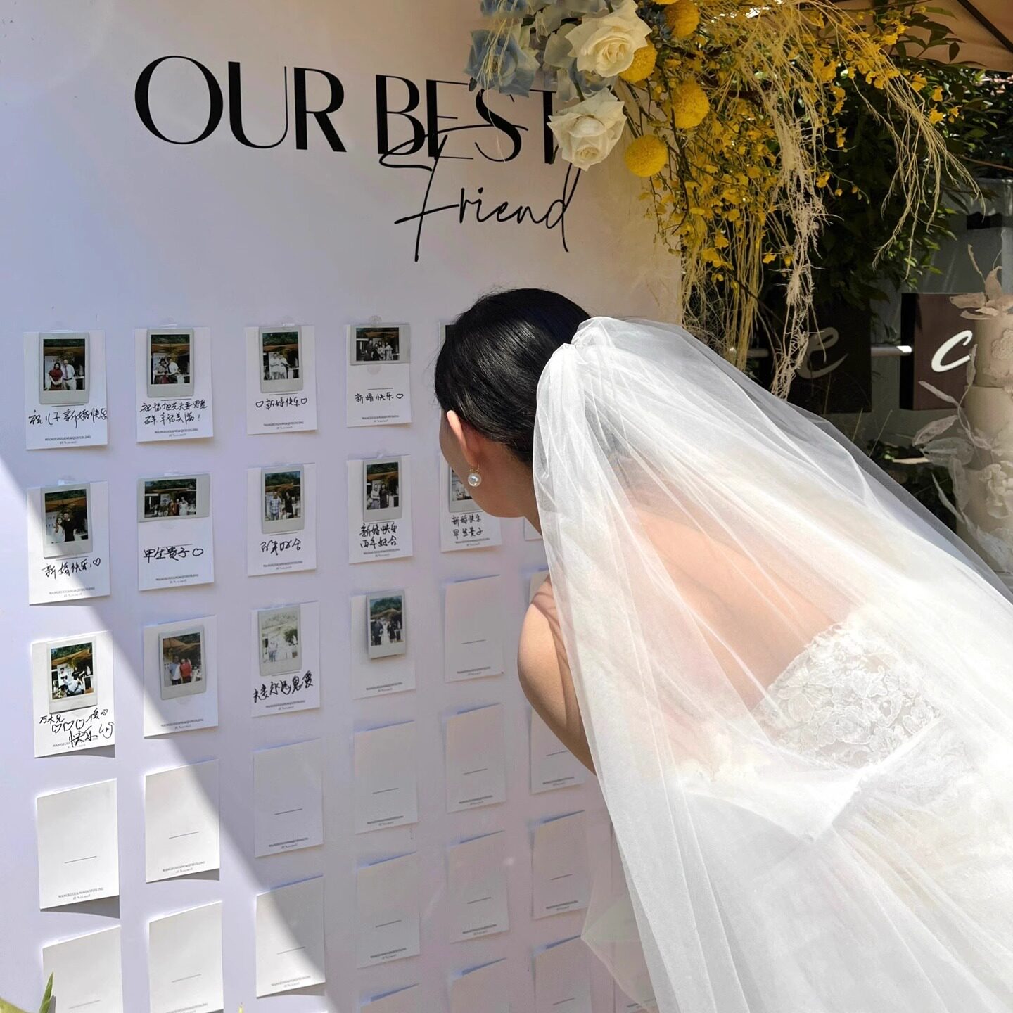 结婚订婚迎宾牌场景布置装饰宴门婚礼用品拍立得照片墙背景墙kt板