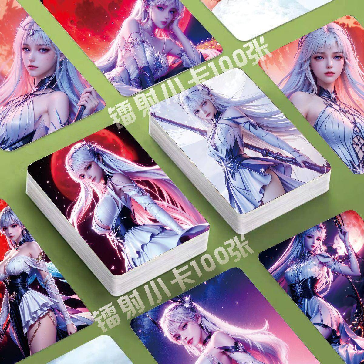 神印王座卡片圣采儿神眷觉醒镭射小卡照片3寸圆角覆膜lomo明信片