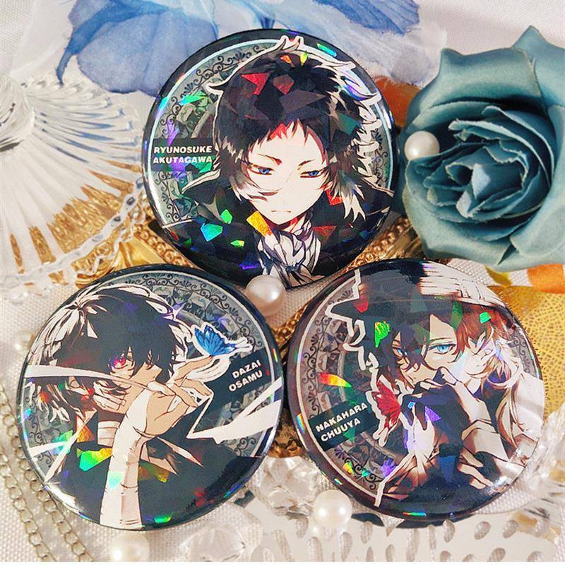 文豪野犬同人吧唧中原中也太宰治芥川龙之介 中岛敦周边徽章谷子