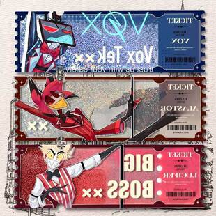 地狱客栈亚当周边票根阿拉斯托路西法沃克斯流麻动漫立牌学生礼物