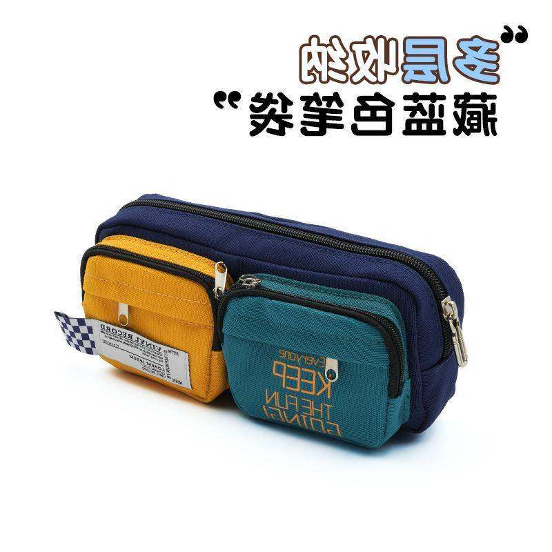 男生大容量日系简约ins风初中生创意高颜值文具小学生帅气笔袋