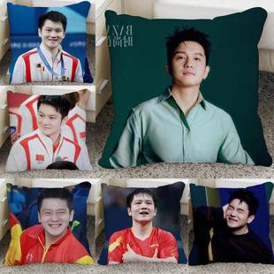 樊振东图片抱枕头双面制作哈泼时尚diy定制同款沙发靠枕靠垫