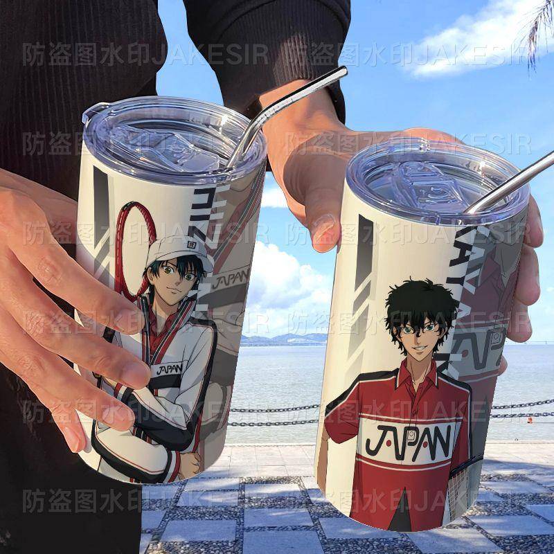 网球王子创意周边咖啡网红高颜值不锈钢保温杯办公室吸管随行水杯