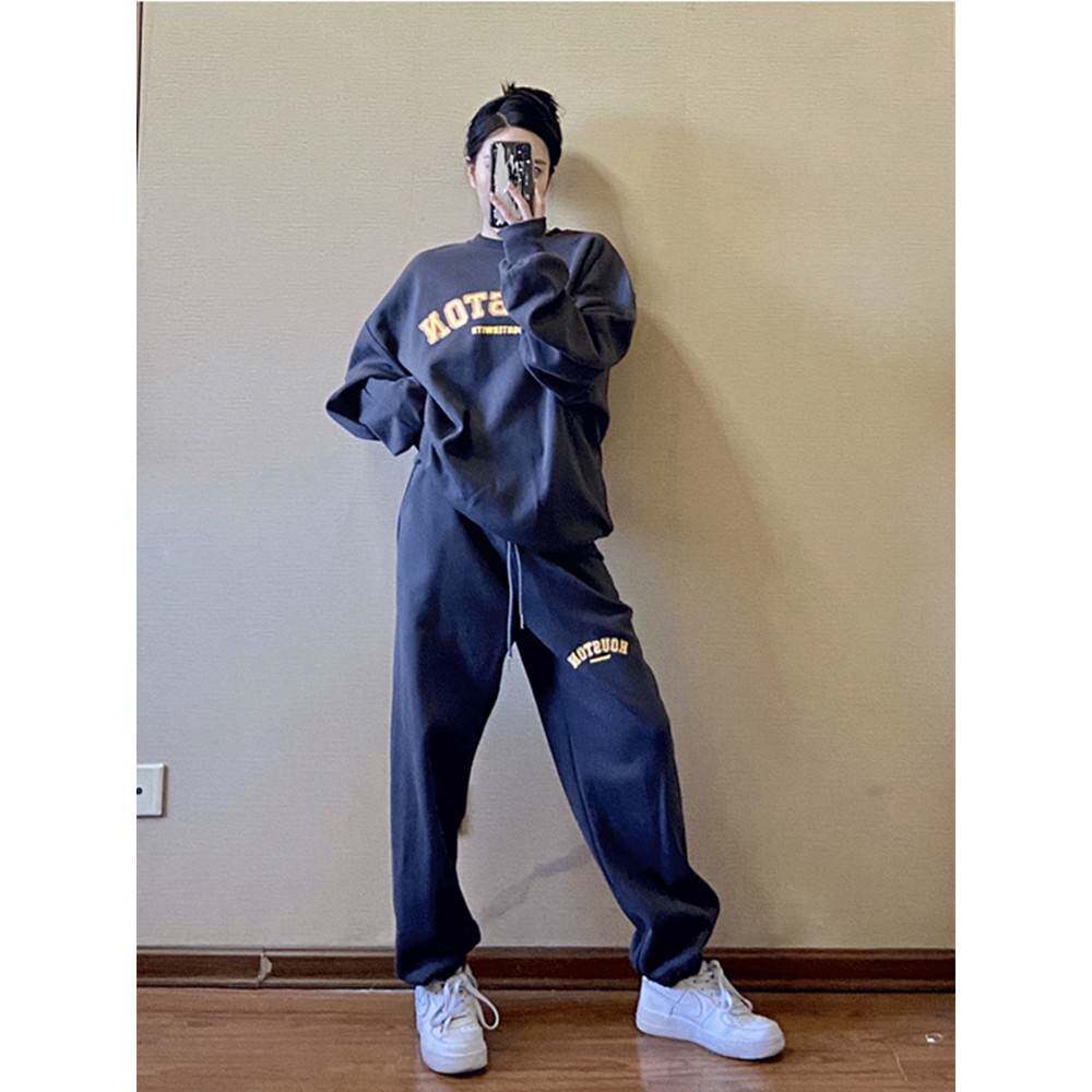 休闲运动套装女春秋季2024新款高级感卫衣外套束口裤时尚两件套潮