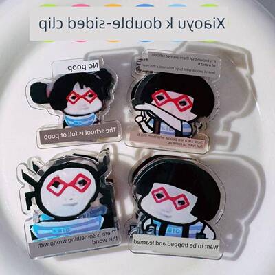 小语K双面夹恶搞龙图搞笑流行pp夹试卷夹便签夹封口夹学生礼物潮