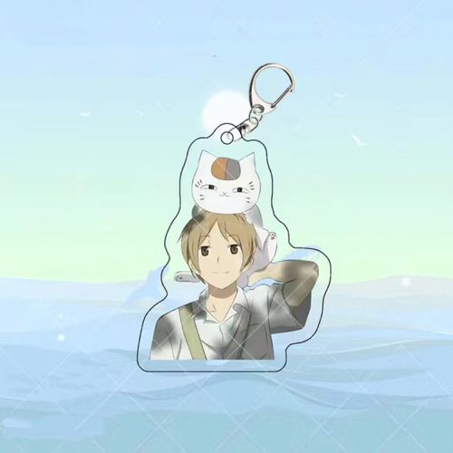 夏目友人帐周边夏目贵志娘口三三周边亚克力双面钥匙扣书包挂件
