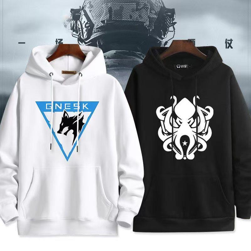 重磅350g纯棉/暗区游戏突围同款连帽卫衣白连队二次元痛衣cos服装