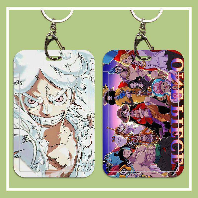 海贼王路飞饭卡套ins工作证厂牌乘车卡市民卡接送卡门禁卡保护套.