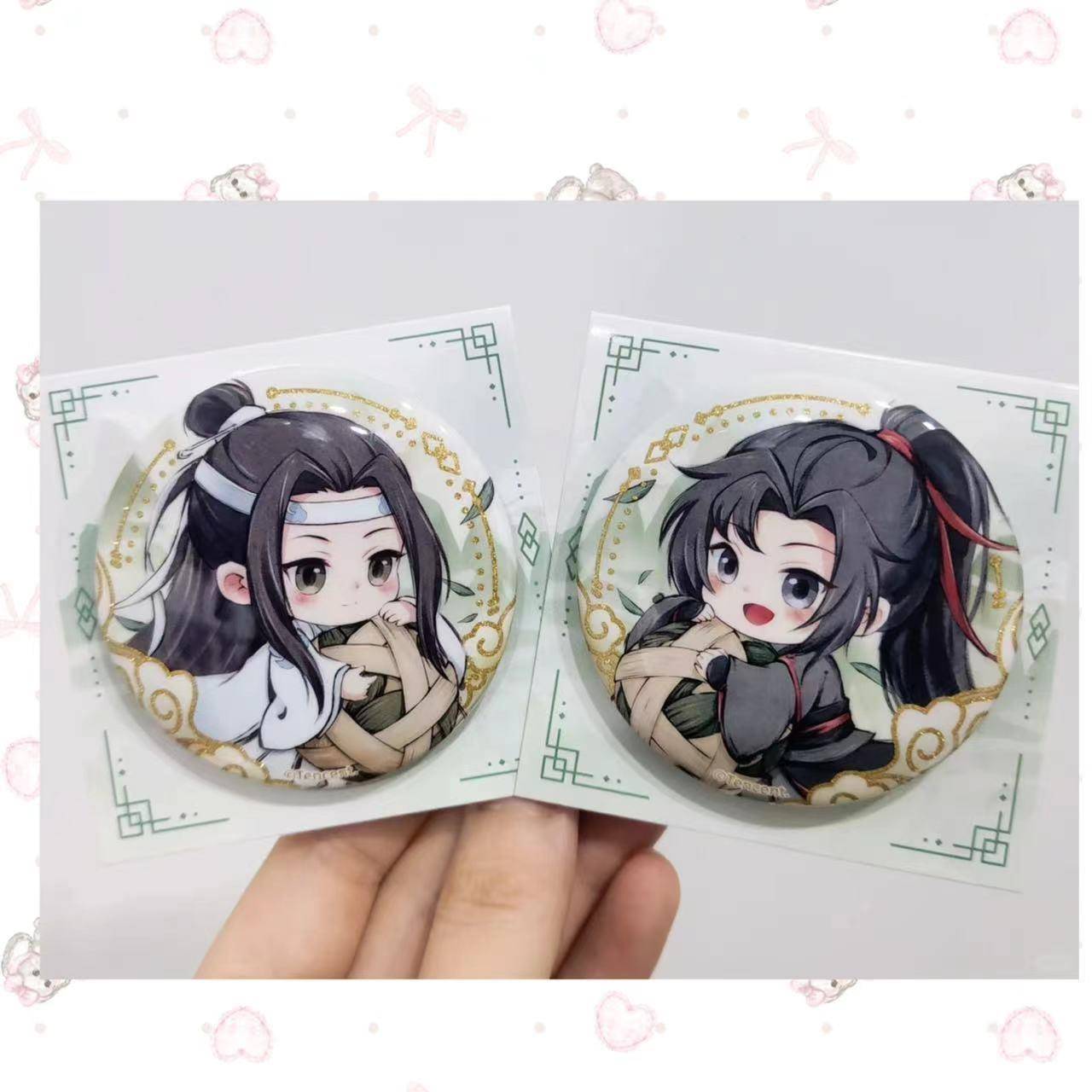 魔道祖师忘羡周边 魏无羡 蓝忘机谷子吧唧徽章高颜值Q版吧唧礼物