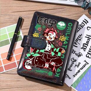 鬼灭之刃周边镭射笔记本学生手帐本镭射活页本祢豆子炭治郎义勇