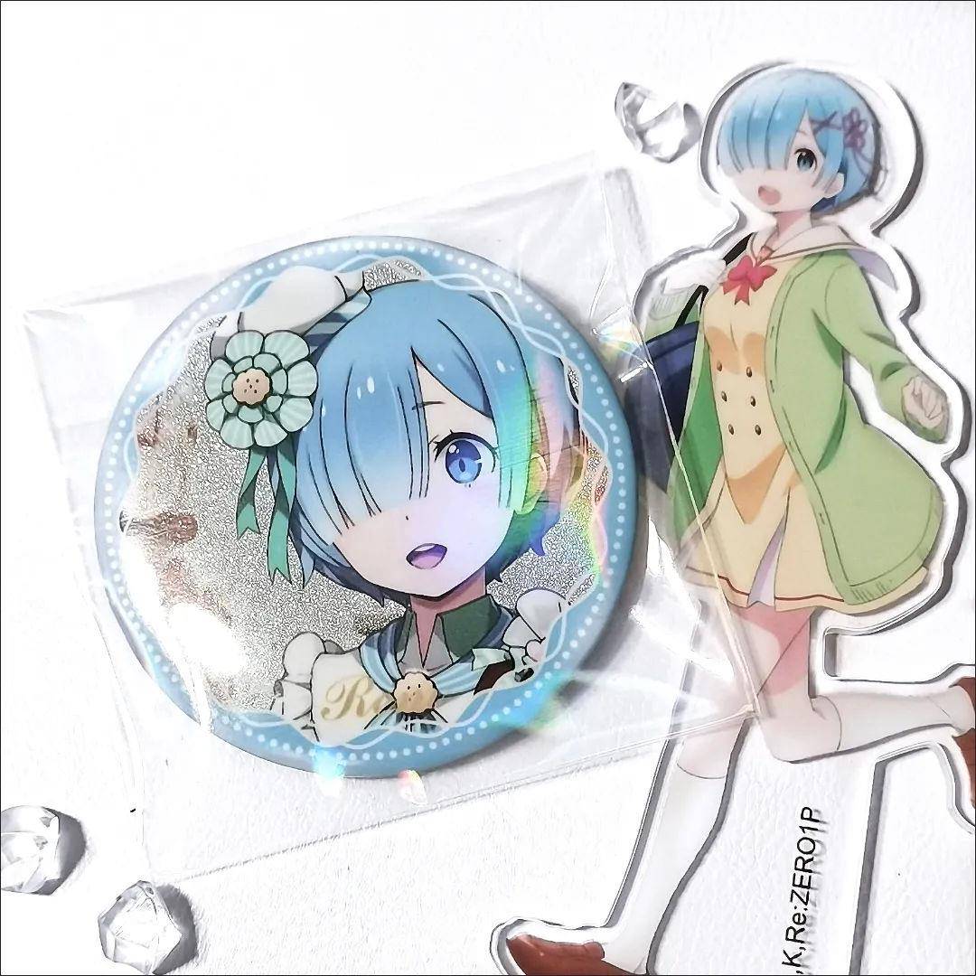 Re0从零开始的异世界蕾姆爱蜜莉雅日系动漫周边ins双闪徽章吧唧