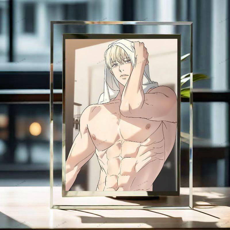 背光backlight二次元周边定制水晶玻璃相框桌面摆件卧室房间摆台